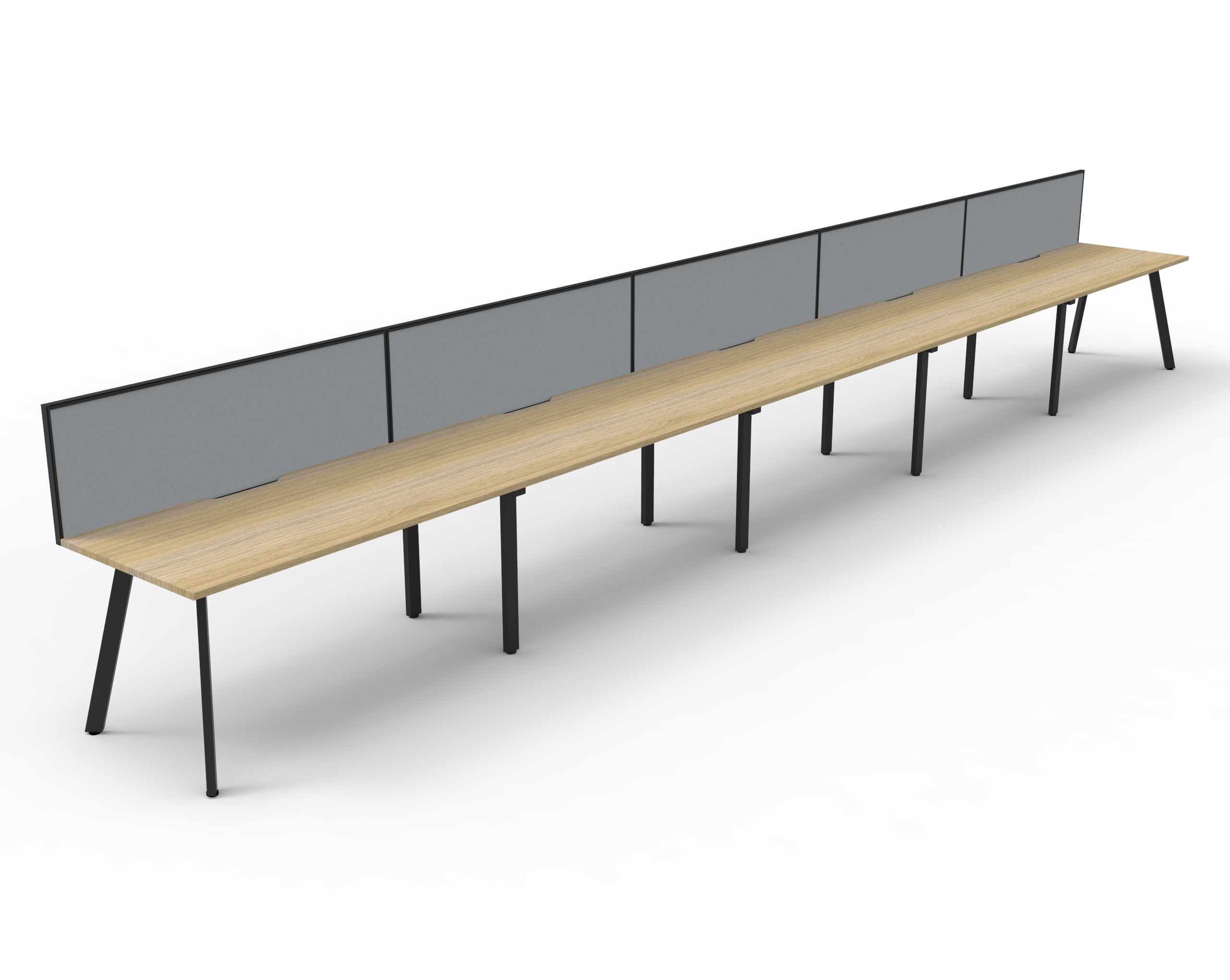 Eternity 5 Person Single Sided Workstations - With Screen
